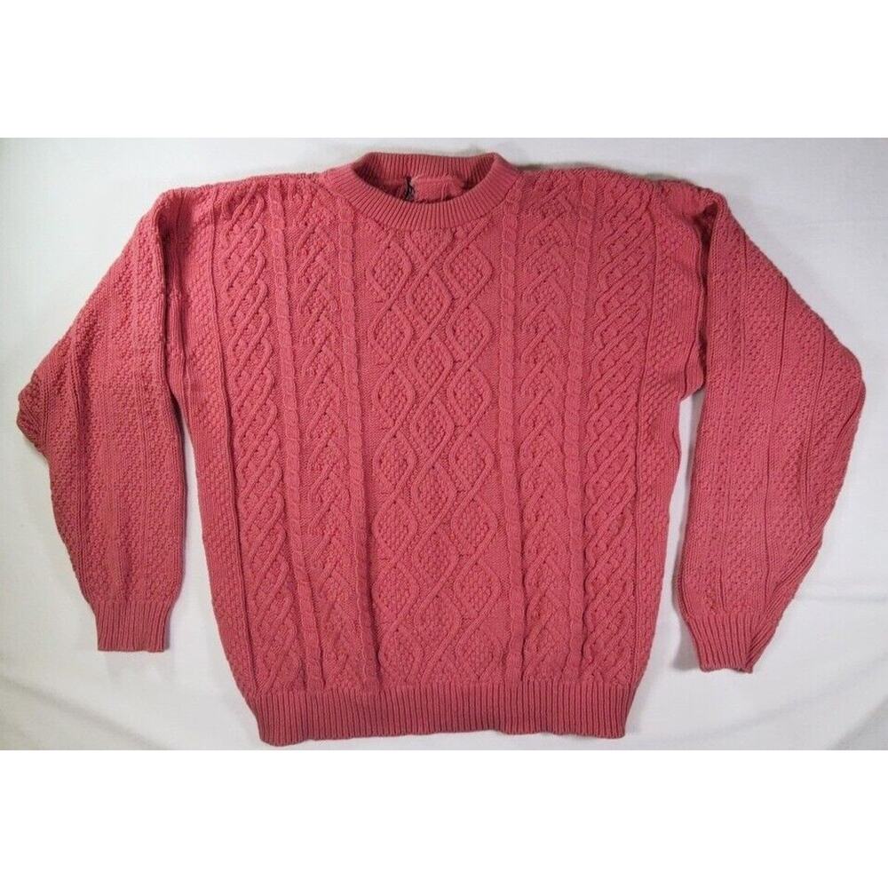 Unbranded Men's Pink Cable Knit Sweater
